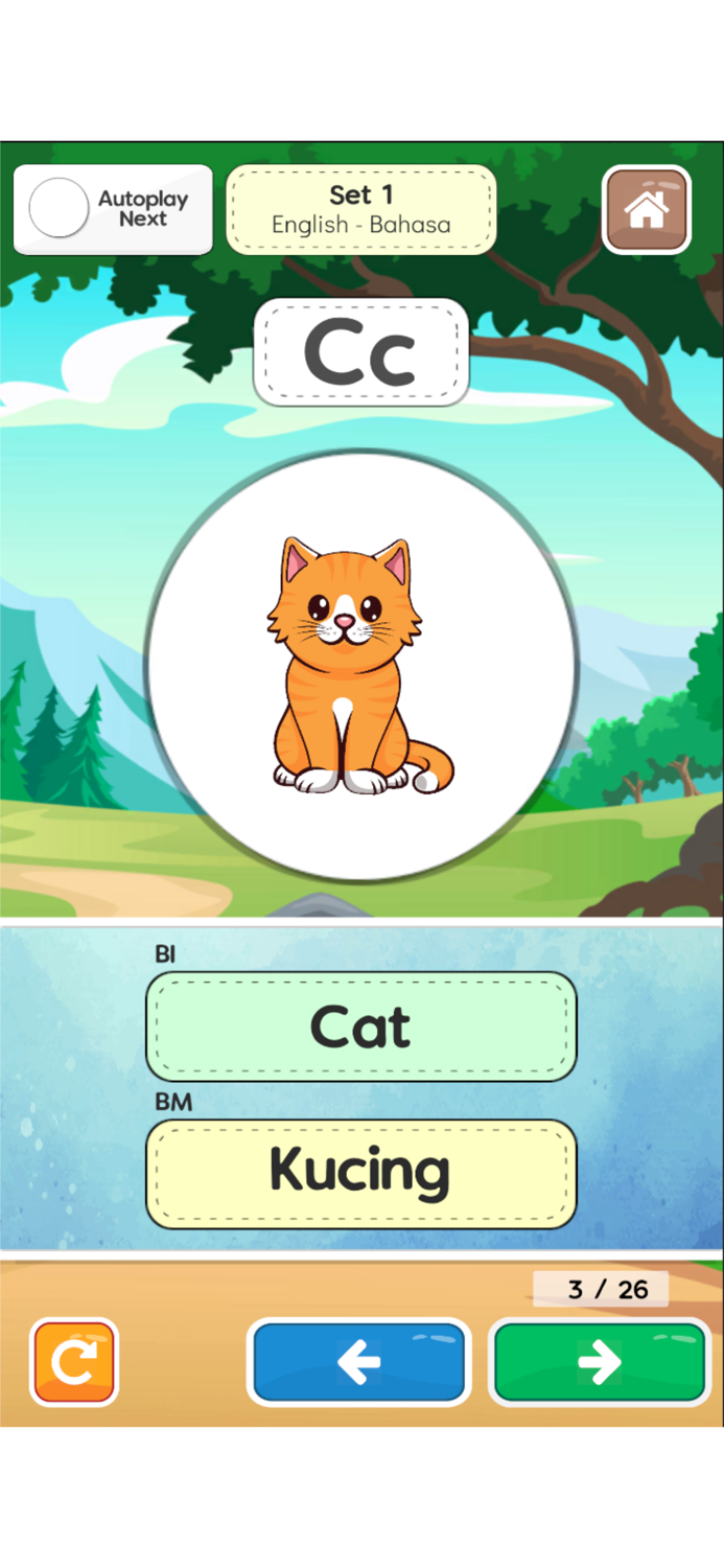 Belajar ABC Dwibahasa  Suara