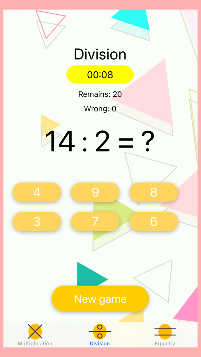 Multiplication table training
