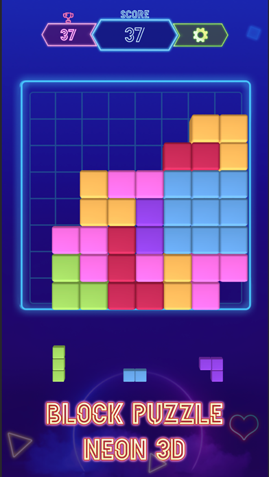 Block Puzzle Neon 3Dのおすすめ画像1