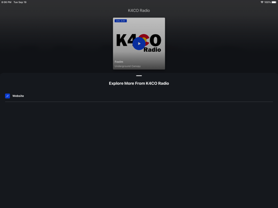 K4CO Radio iPad screenshot 3 - Music app