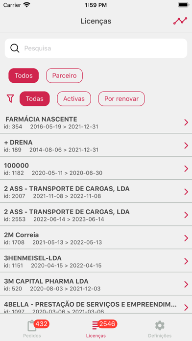 Screenshot 1 of cacimbo-lic App