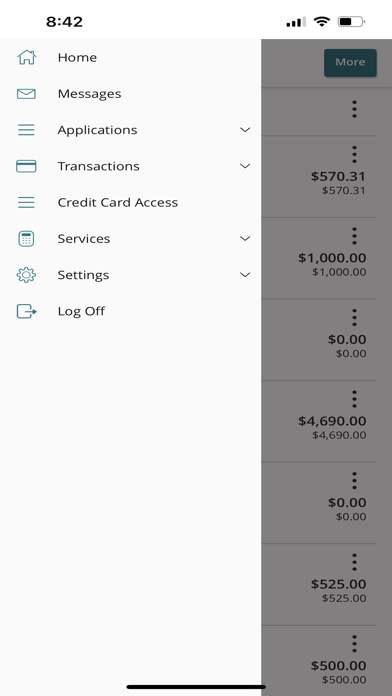 SpectraCU Mobile Banking Screenshot