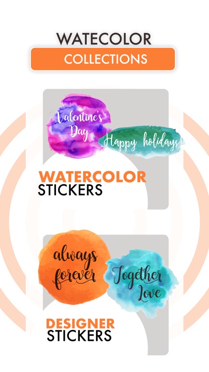 Watercolor Greetings Stickers