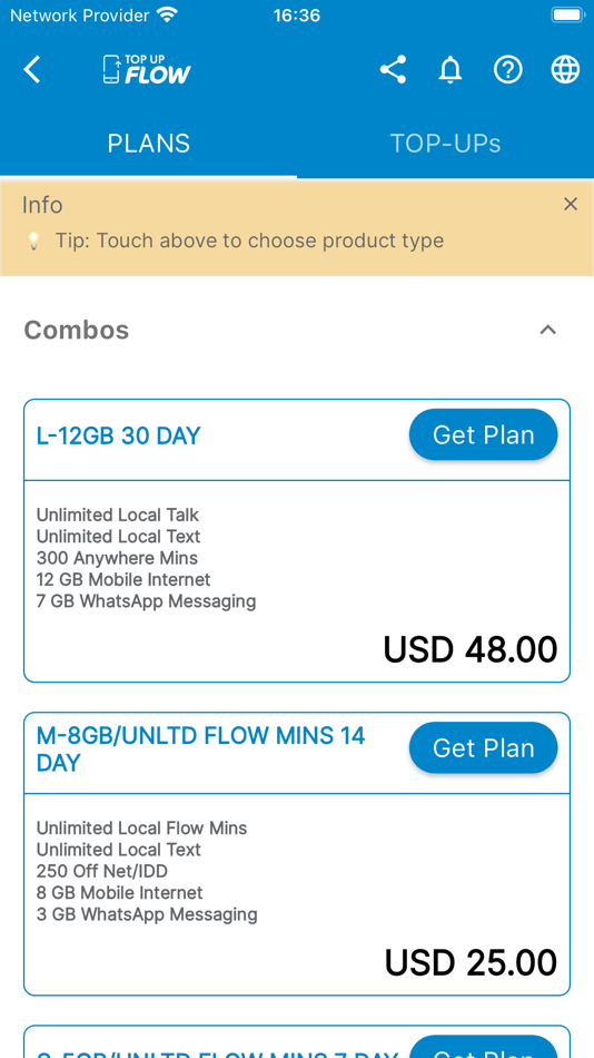 #2. Topup Flow (iOS) 由: Cable & Wireless Holdings, Inc.