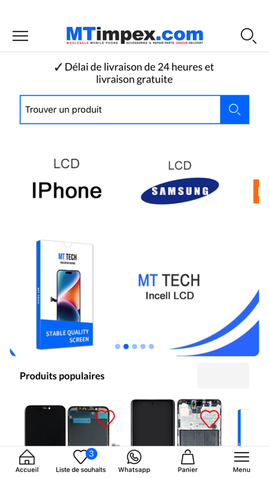 Screenshot #1 pour MTimpex - Téléphones Mobiles