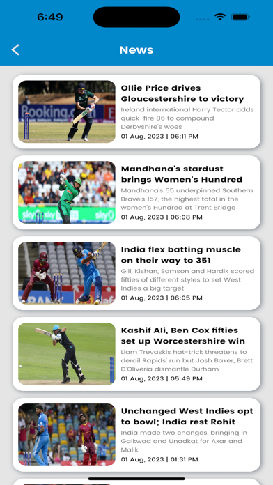 Diamond Cricket Liveline Screenshot
