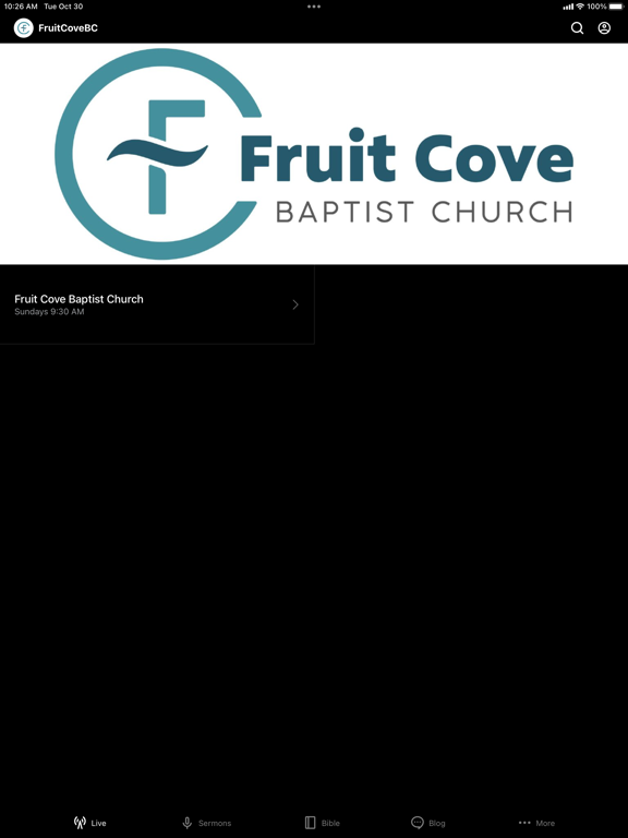 Fruit Cove Baptist iPad screenshot 1 - Lifestyle app