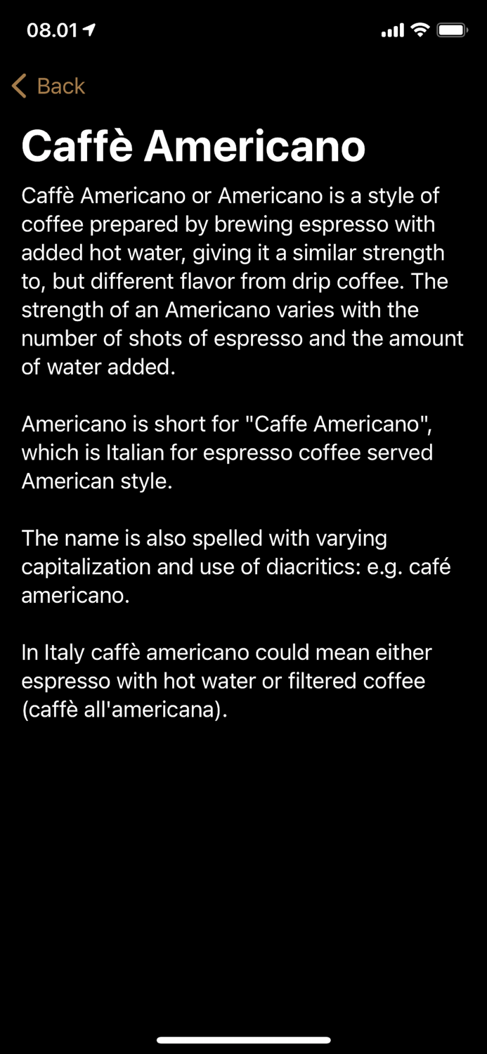 Coffee Terms