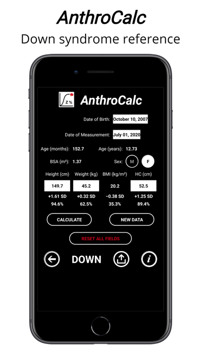 AnthroCalc Screenshot