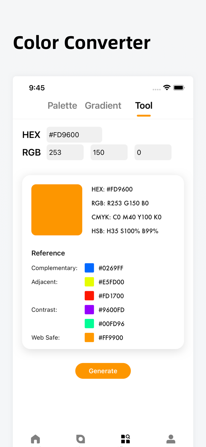 ColorCard Palette Tool