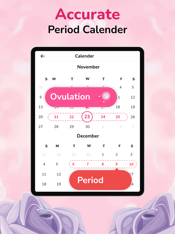 Period & Ovulation Calculator iPad screenshot 3 - Health & Fitness app