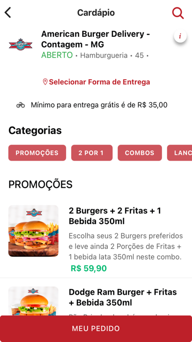 American Burger Delivery Screenshot
