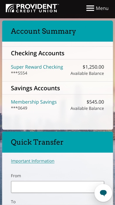 Provident CU Mobile Banking Screenshot