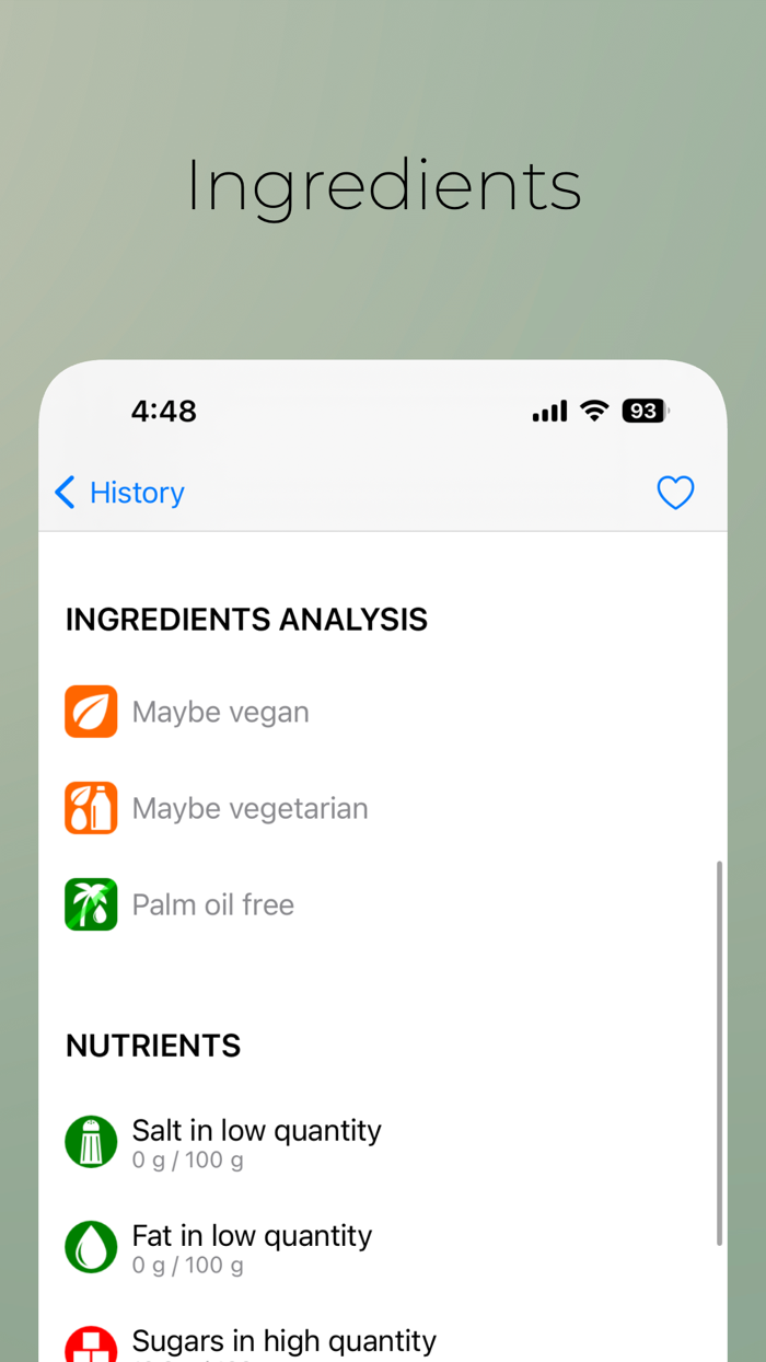 FoodLens - Nutritional scan