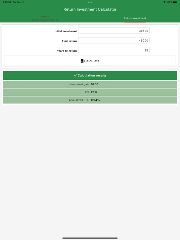 Screenshot #5 pour Investment Return Calculators