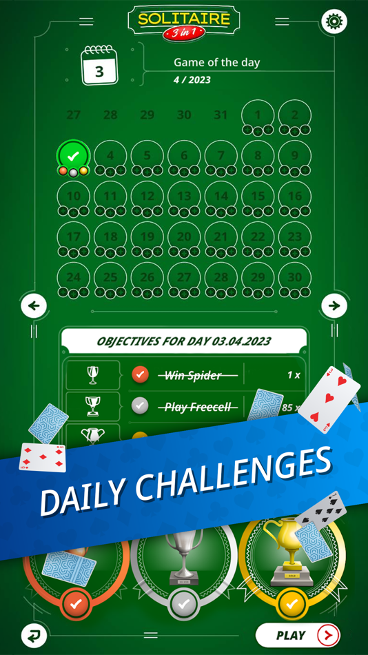 #5. Solitaire 3 in 1 - Card Game (iOS) Bởi: GOECORUSH Media, s. r. o.
