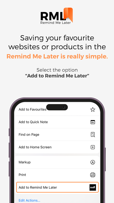 RemindMeLater.io Screenshot
