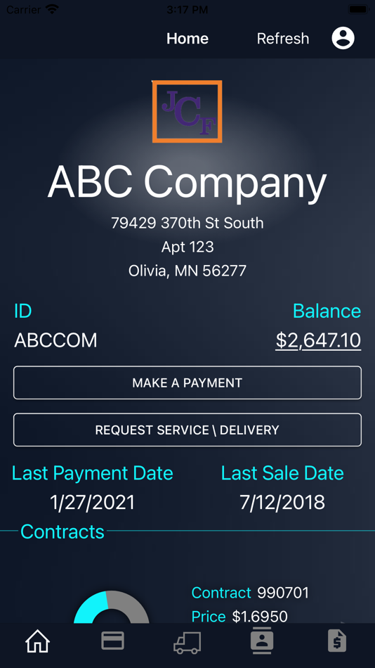 #1. Jack F. Corse Inc. (iOS) By: Rural Computer Consultants, Inc.