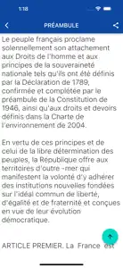 Constitution of France screenshot #4 for iPhone