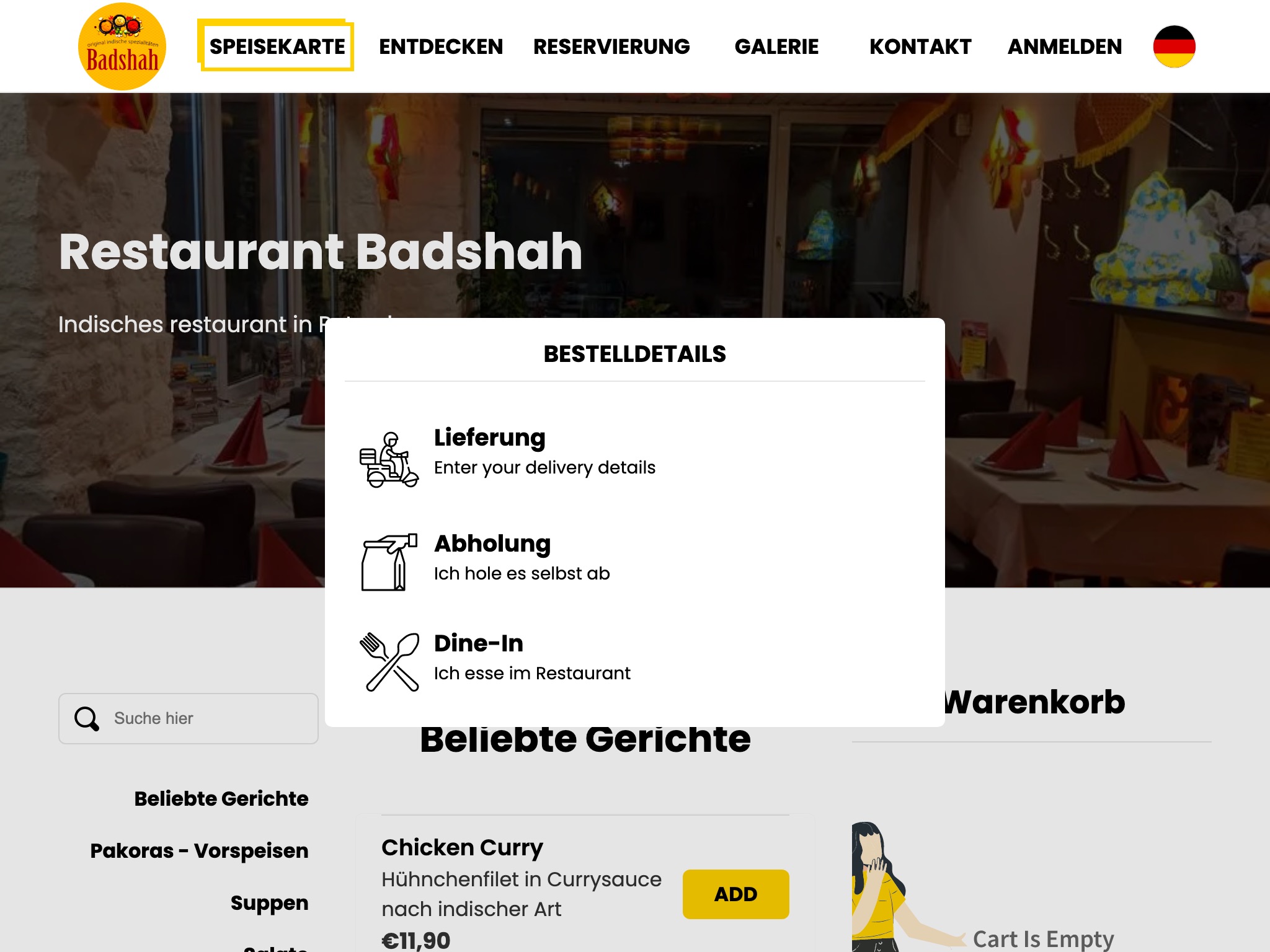 Restaurant Badshah screenshot 2