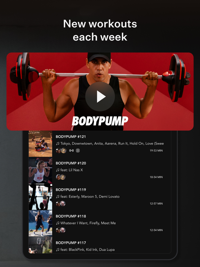 LES MILLS home workout app