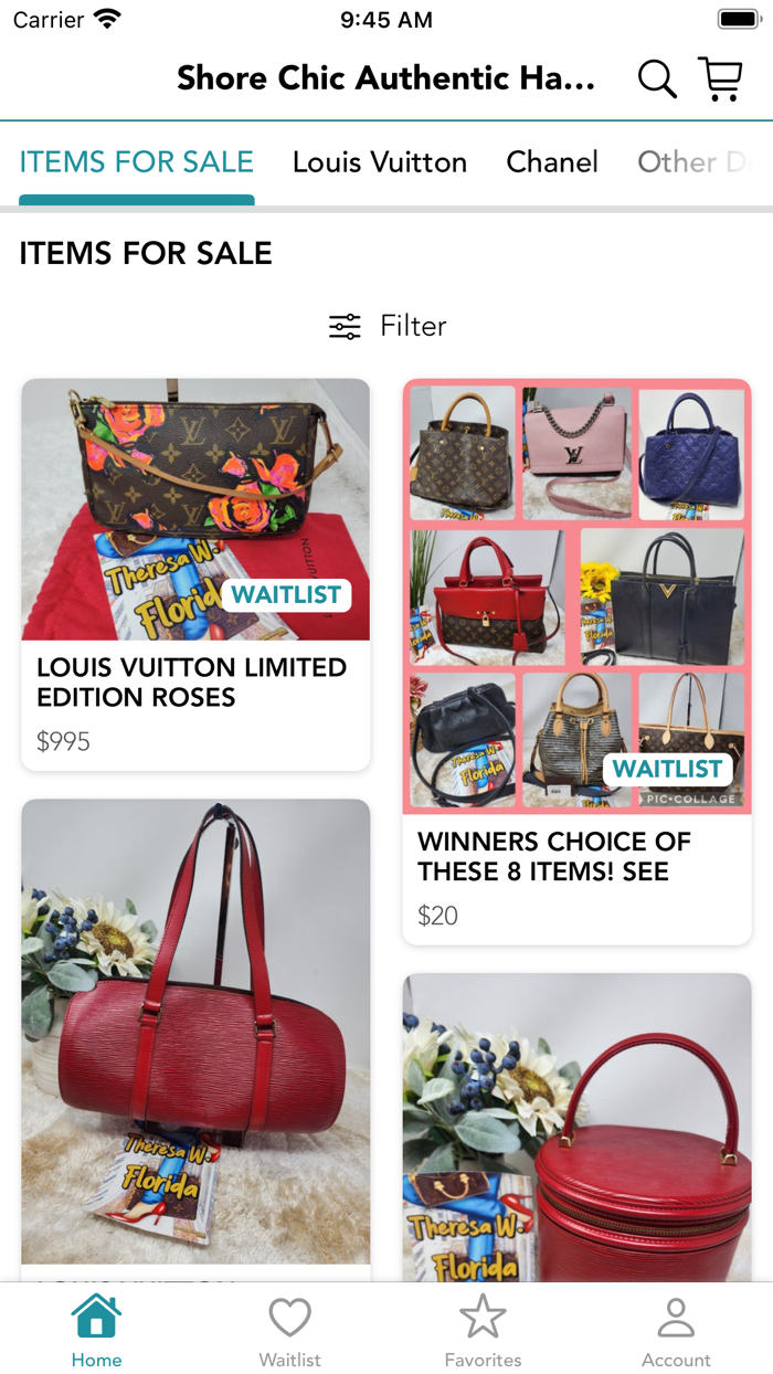 Shore Chic Authentic Handbags