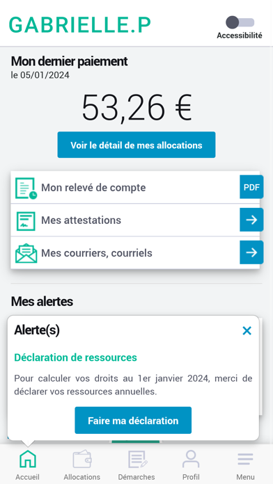 Caf - Mon Compte Screenshot