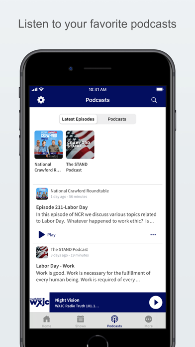 WXJC Radio Screenshot