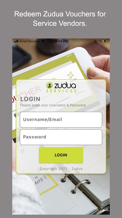 Zudua Service Admin Screenshot