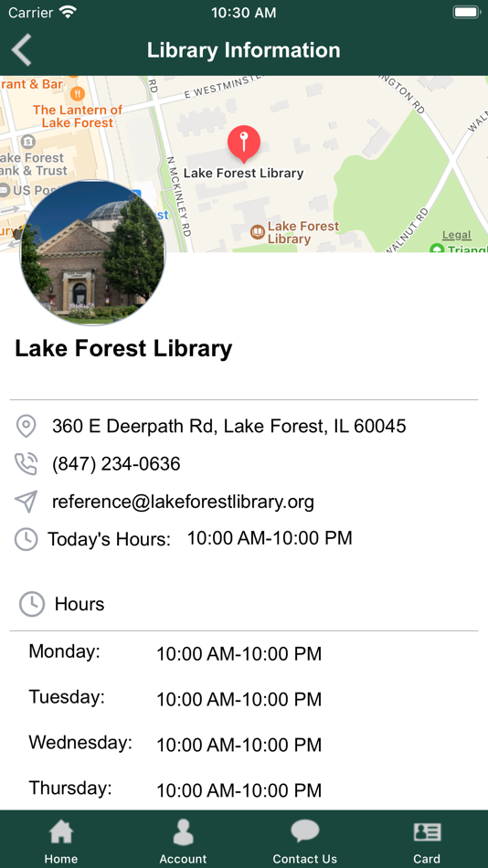 #8. Lake Forest Library (iOS) By: Capira Technologies