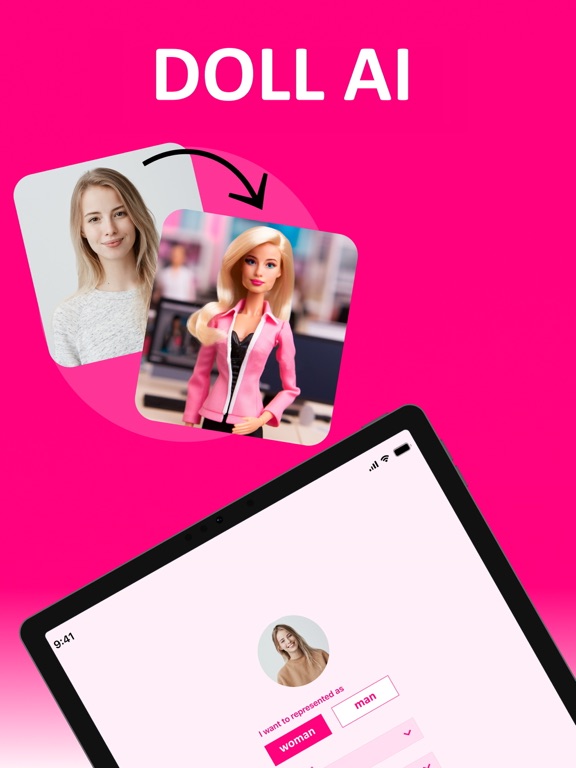 Doll AI: Selfie Generator iPad screenshot 1 - Utilities app