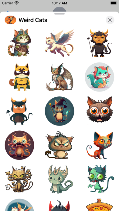 Weird Cats Stickers Screenshot