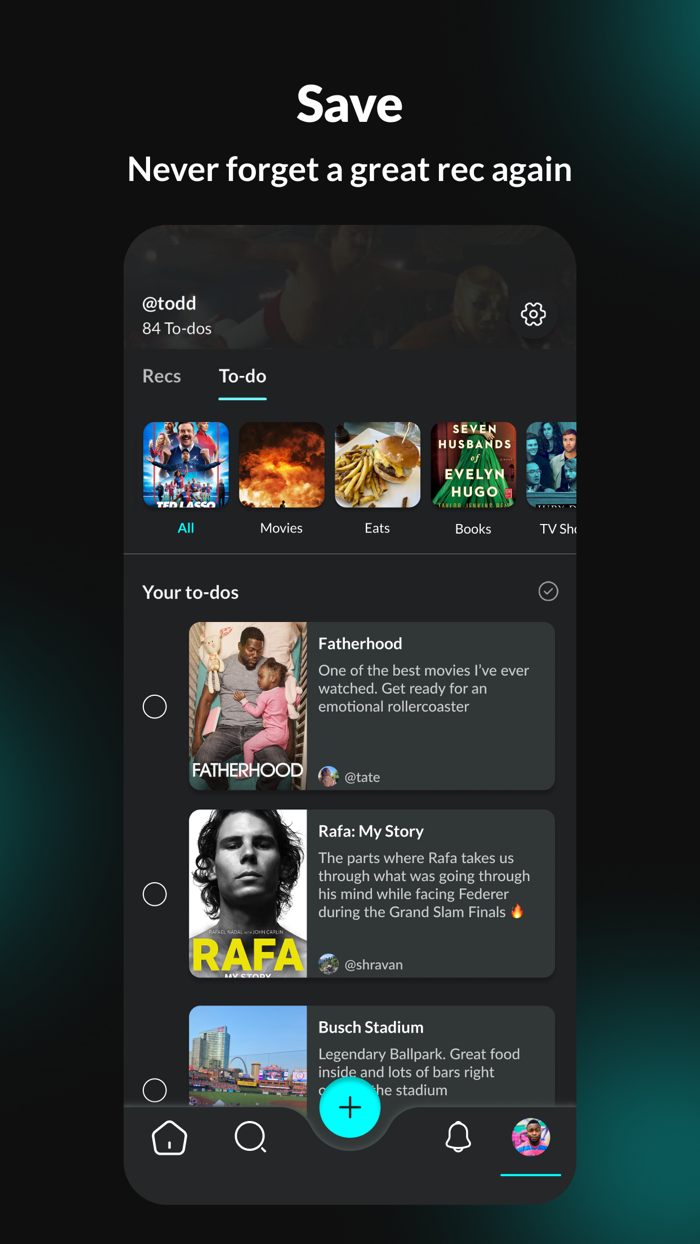 Reckit Share Find Save Recs