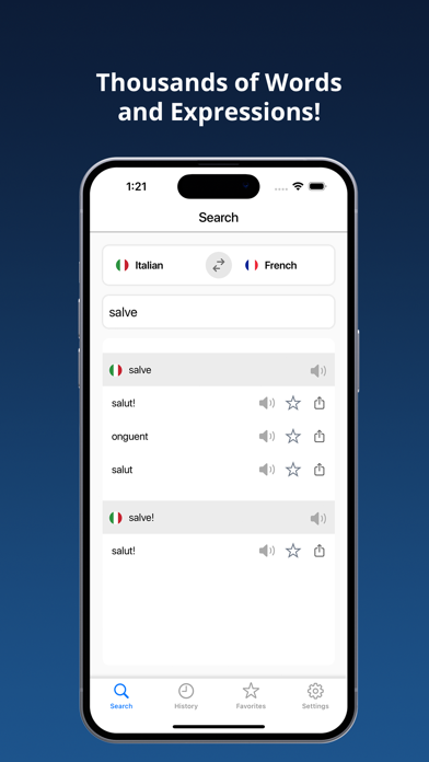 French Italian Dictionary + Screenshot