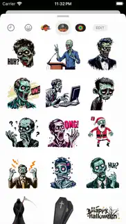 spooky zombie stickers iphone screenshot 3
