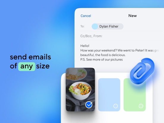 E-mail app – Mail.ru iPad app afbeelding 2