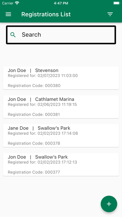 Pikeminnow Registration Screenshot