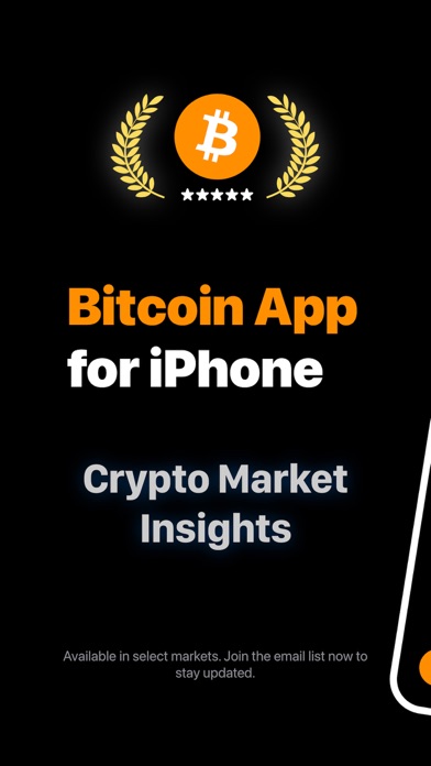 Bitcoin App for iPhone Screenshot