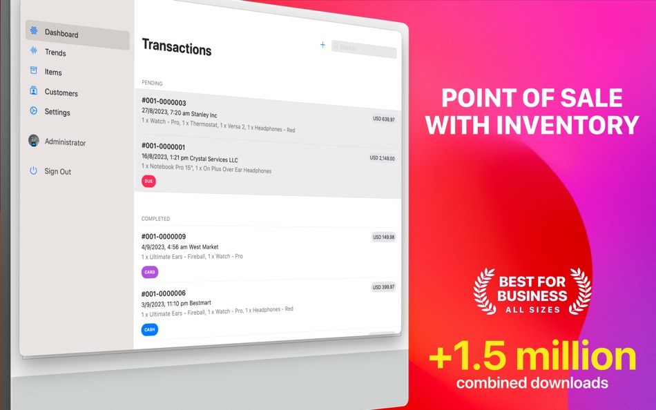 #1. Cash Register for Business (macOS) Podle: Starkode Limited Company