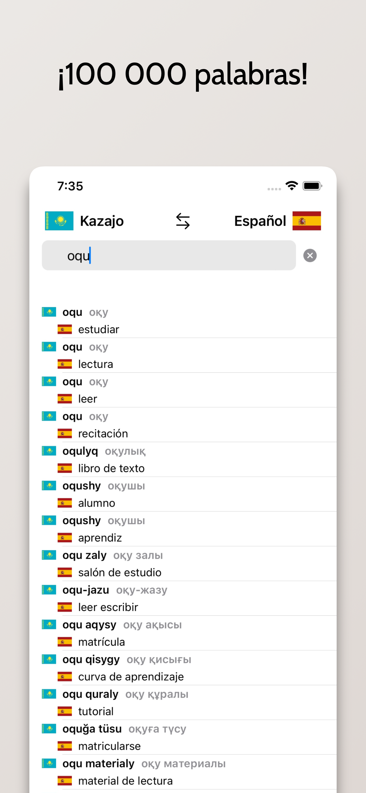 Diccionario Kazajo-Español