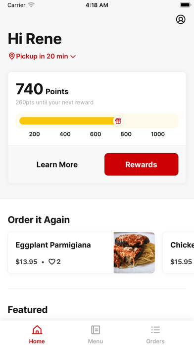 Antonio's Pizza Pasta Wings Screenshot