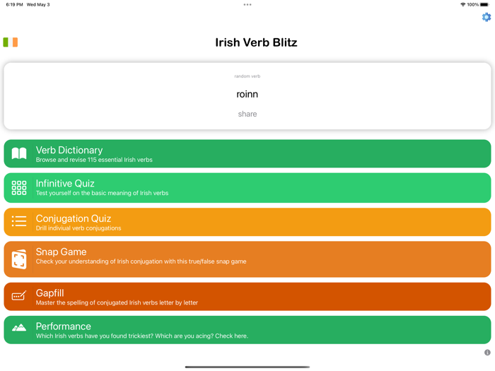 Irish Verb Blitz