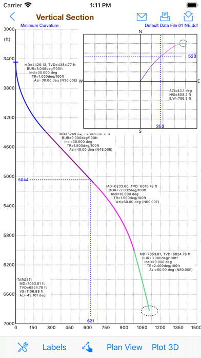 Directional Well Planning Screenshot