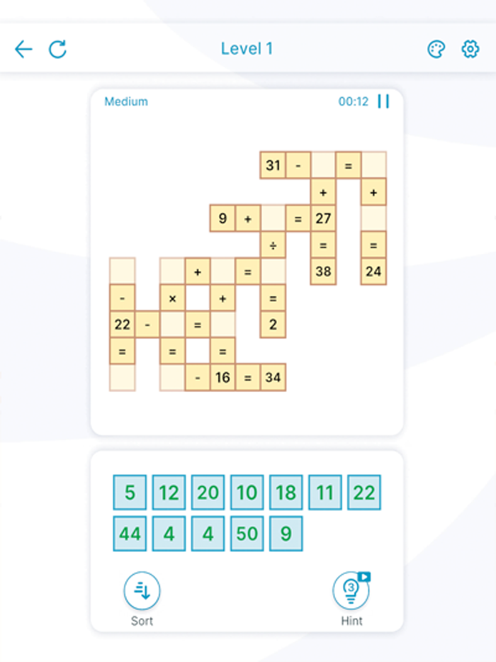 Math Crossword Puzzle