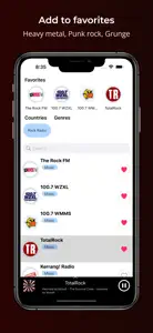 Rock Radio Music Stations FM screenshot #2 for iPhone