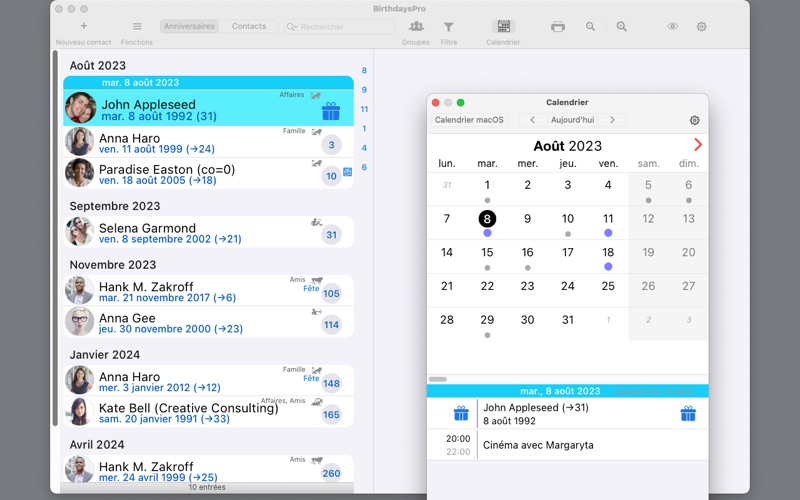 Screenshot #3 pour BirthdaysPro - Anniversaires