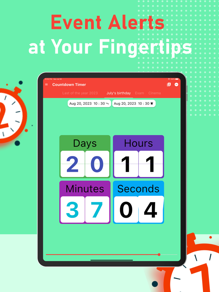 Countdown to an event