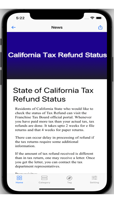 USA Tax Refund Status Screenshot