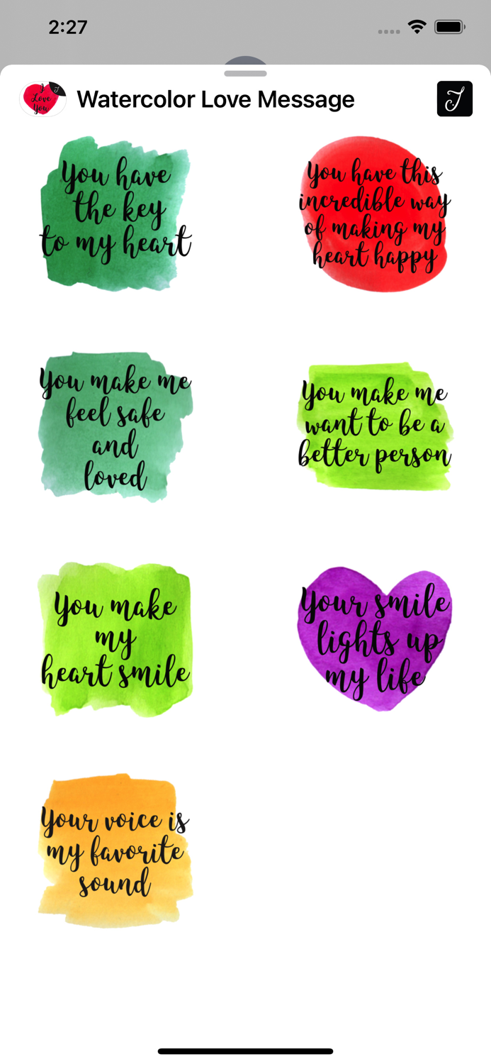 Watercolor Love Messages