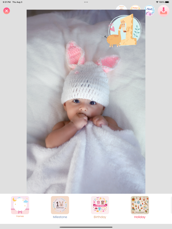 Screenshot #6 pour Sweetie - Baby Photo Editor